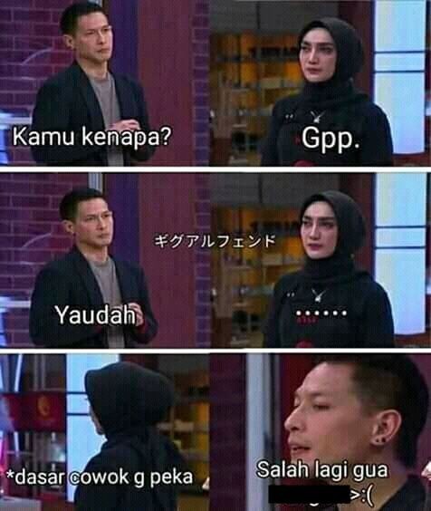 Jawaban GPP saat wanita ngambek bikin garuk kepala